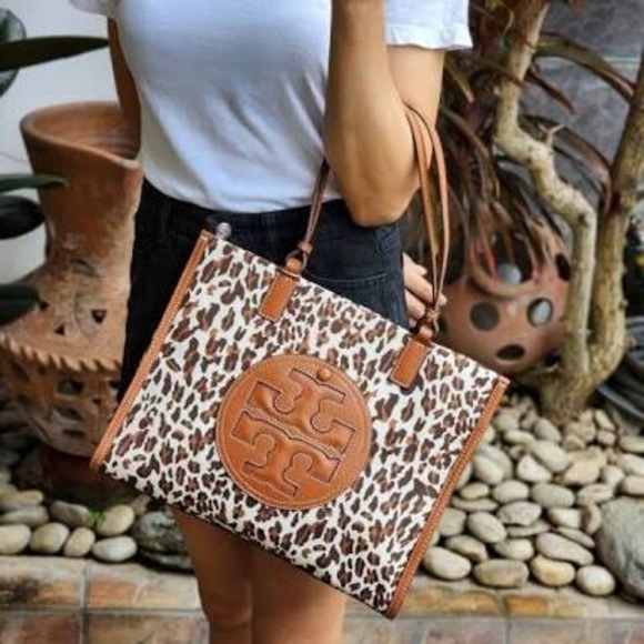 EUC Tory Burch Ella Tote Leopard Print - Picture 7 of 9